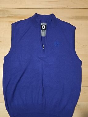 FootJoy Royal Purple Quarter-Zip Wool Golf Vest